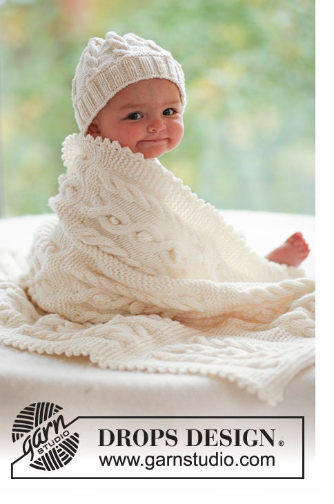 Hand-knitted Baby Blanket in 100% Merino Wool - Etsy