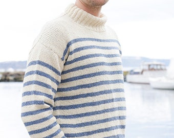 Men's Sailor Sweater 100% Wool Handmade