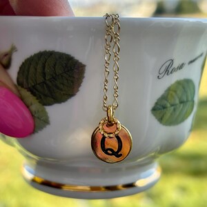 Gold or silver initial necklace