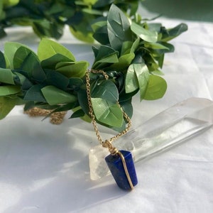 boho, chic Lapis lazuli necklace