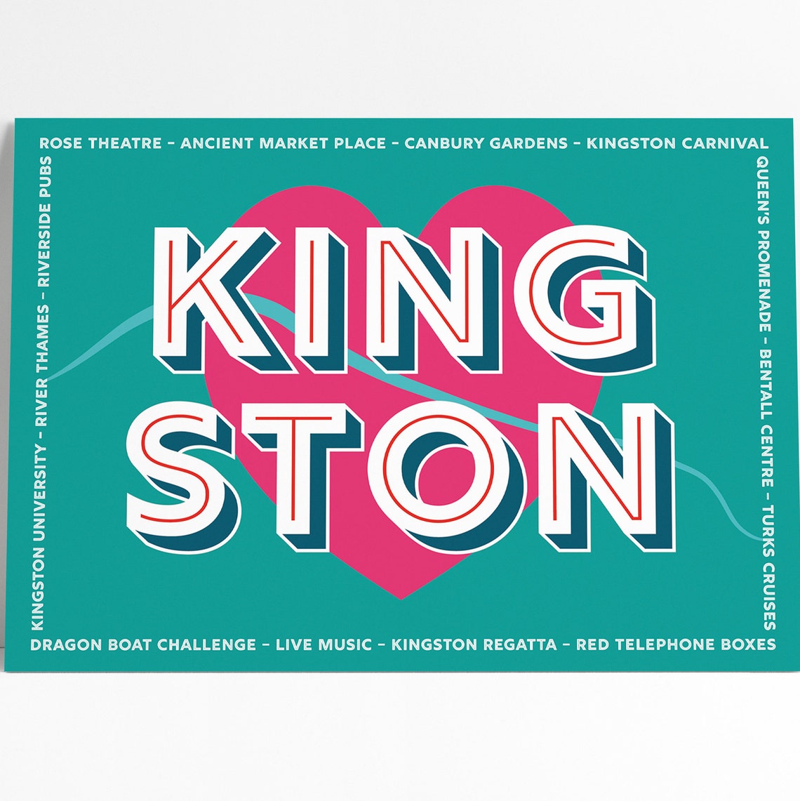 Kingston Art Kingston Wall Art Print with Words Kingston Etsy