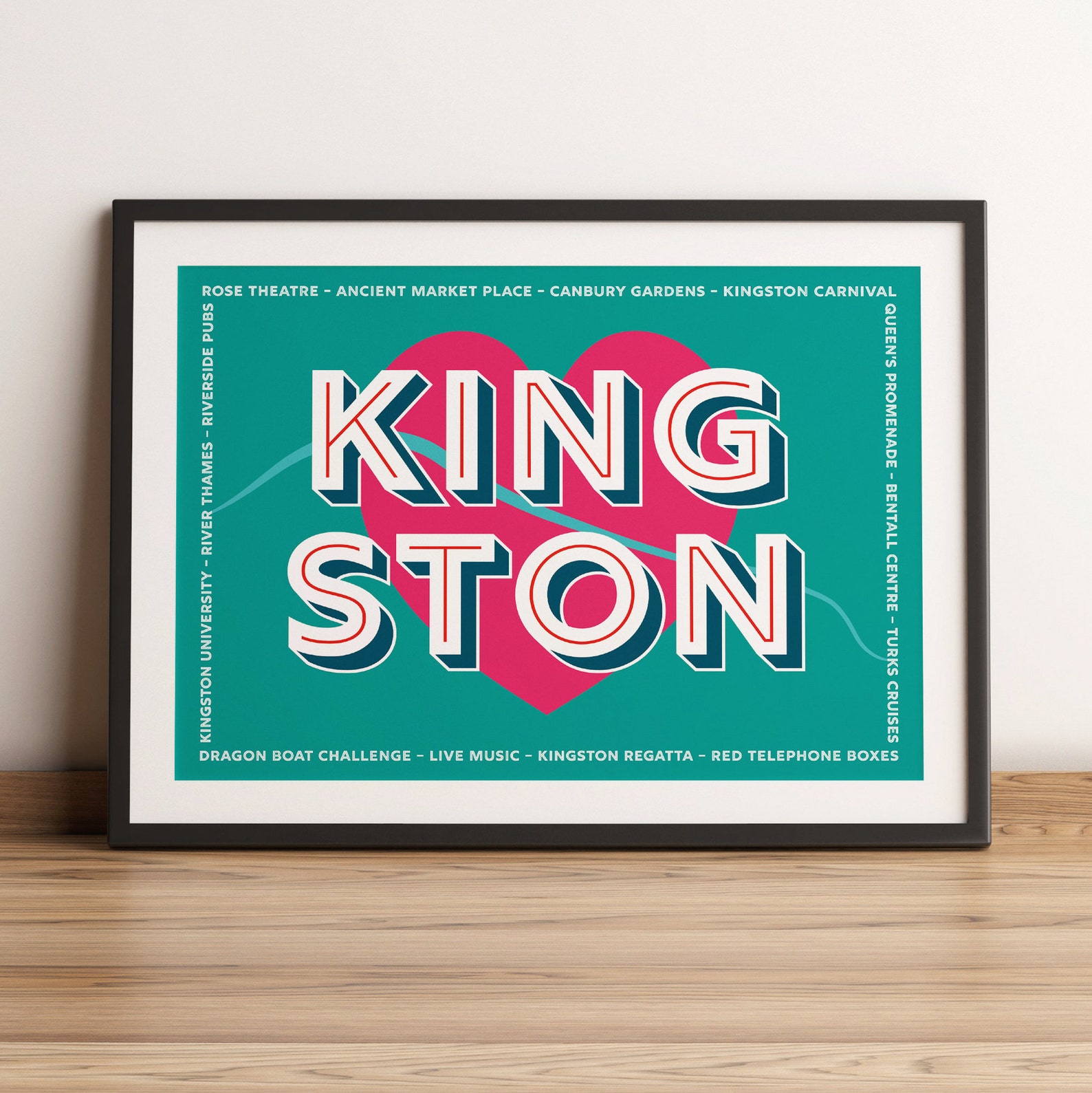 Kingston Art Kingston Wall Art Print with Words Kingston Etsy