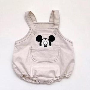 Mickey Mouse Baby Overall. Disney Embroidered Overall.  Family Matching.
