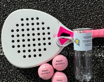 Namethatball - Palline da Padel colorate personalizzate - ROSA CONTORNO