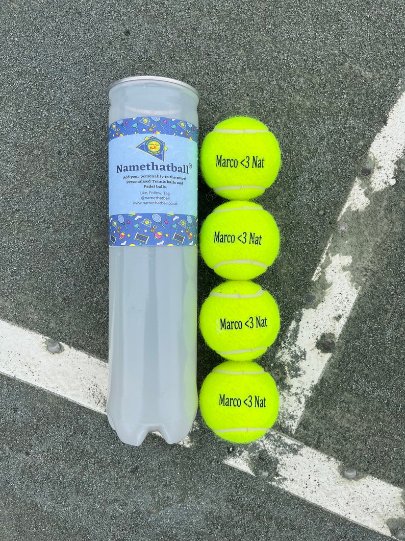 NTB Personalised Adult's Tennis Balls Standard Text Edition image 4