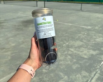 Namethatball -Customised Coloured Padel balls - BLACK