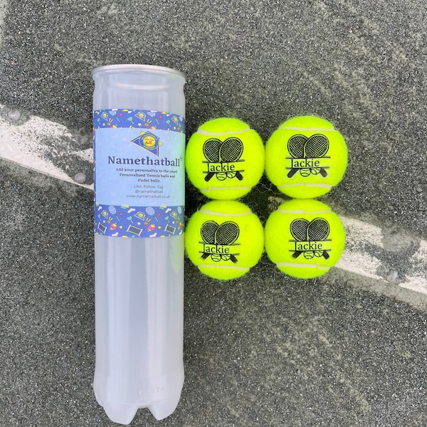 NTB Personalised Adult's Tennis Balls - Tennis Racket Design