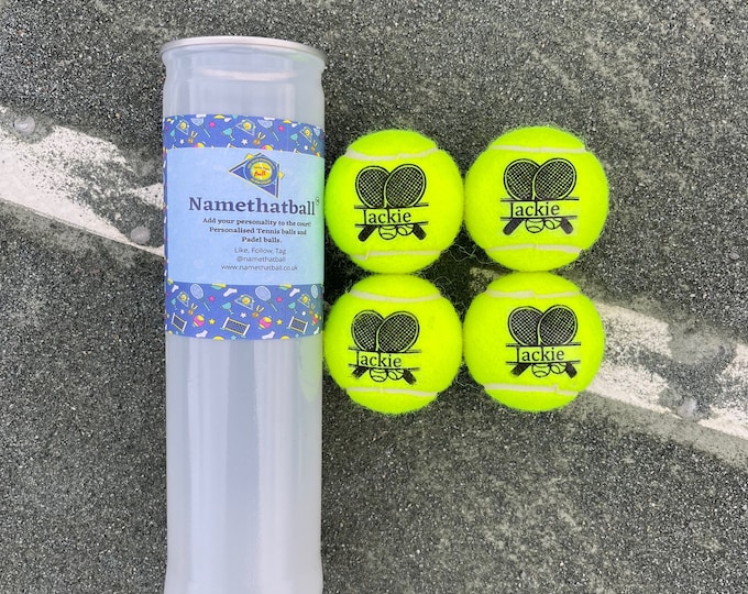 NTB Personalised Adult's Tennis Balls - Tennis Racket Design