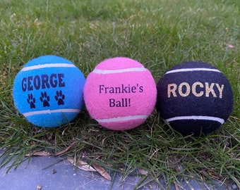 NTB Personalised coloured dog tennis balls