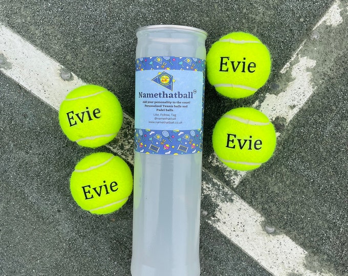 NTB Personalised Adult's Tennis Balls - Standard Text Edition