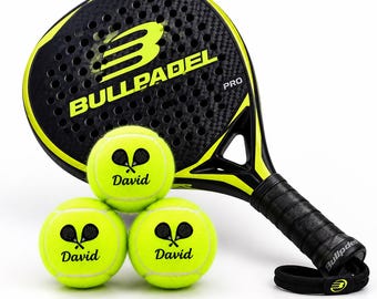 NTB - Personalised Adult Padel tennis balls - Racket & name