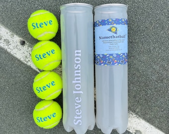 Namethatball - personalised tennis balls - coloured print edition