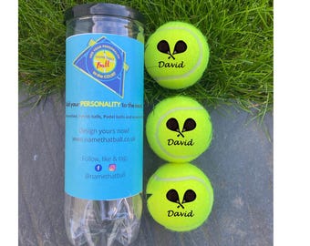 NTB - Personalised Adult Padel tennis balls - Racket & name