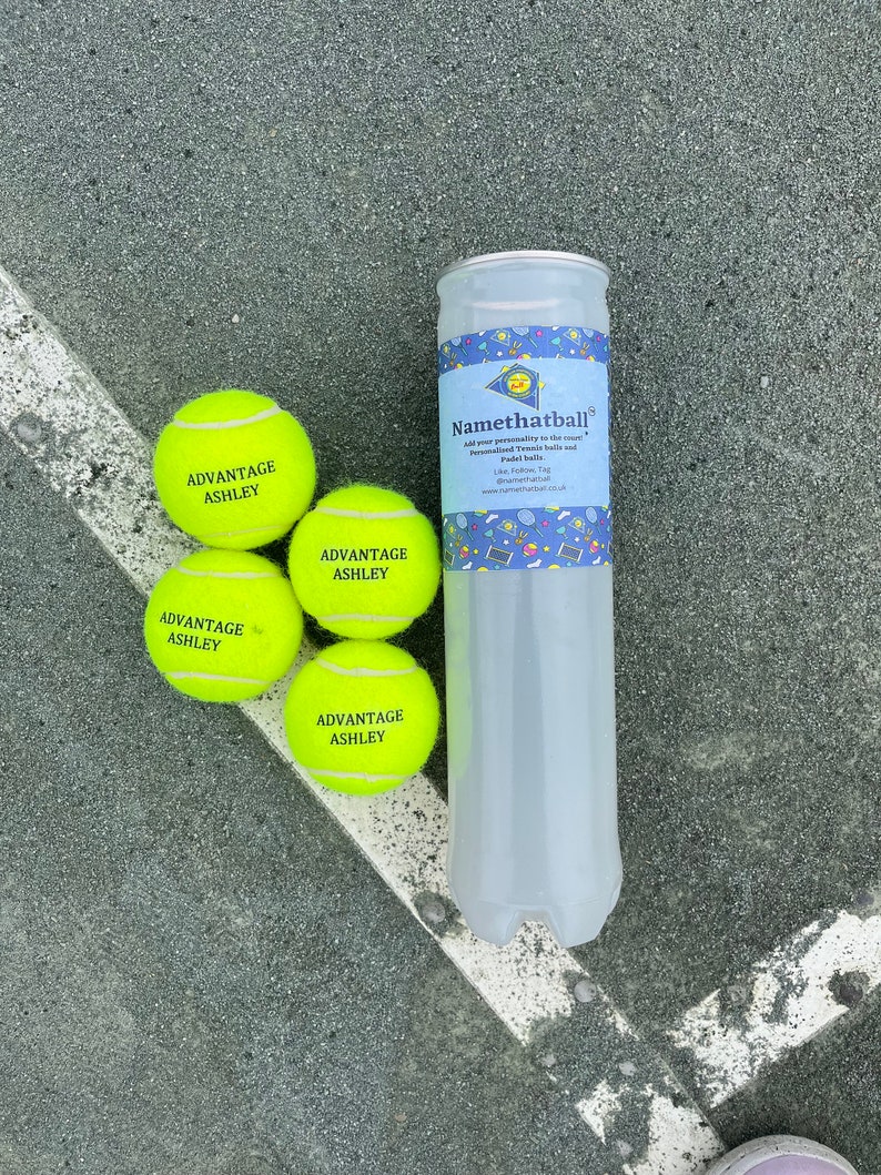 NTB Personalised Adult's Tennis Balls Standard Text Edition image 3