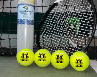 Namethatball - Personalised Adult Tennis balls - Christmas name & initial