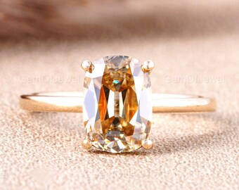 Anello Massonico Personalizzato In Moissanite 0.5 Ct - Argento 925 Placcato Oro Giallo 14K, Taglio Tondo - Foto 2