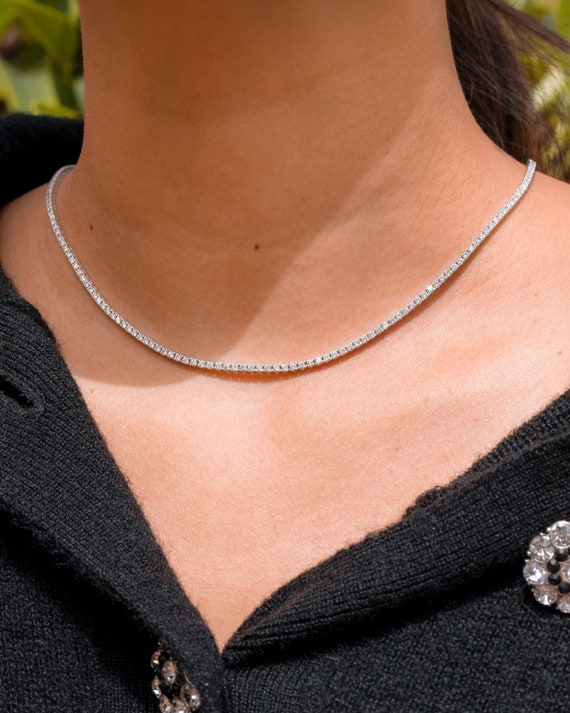 Moissanite Diamond Tennis Necklace – Potpourris