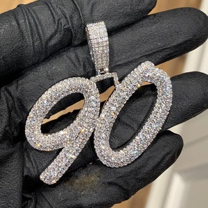 Iced Out Diamond Hip-hop Initial letter pendant Unisex Pendant, Iced Pendant, Iced out Pendant, Sparkling Pendant, Moissanite Pendant