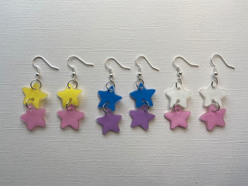 Pastel Star Earrings