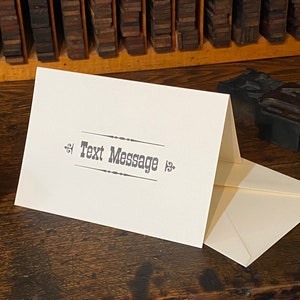 Tarjeta Letterpress - "Mensaje de texto"
