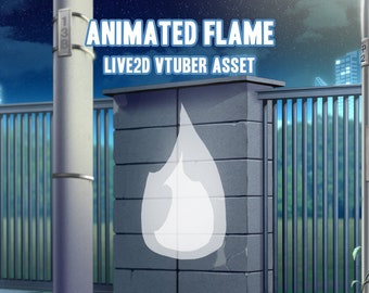 Animated Flame Live2D Item Vtube Studio Vtuber Fire Asset