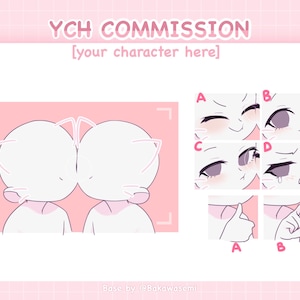 Customizable Character Commission / Kawaii Aesthetic / Custom Art / Premade / DIY / YCH