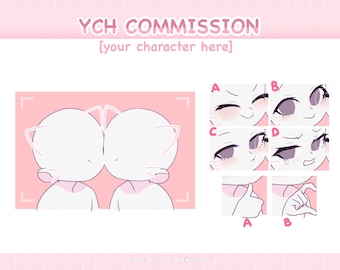 Customizable Character Commission / Kawaii Aesthetic / Custom Art / Premade / DIY / YCH