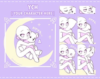 Customizable Character Commission / Kawaii Aesthetic / Custom Art / Premade / DIY / YCH