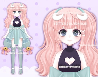 Live2D Vtuber Model Anime Character for VTube Sudio Prprlive Facerig