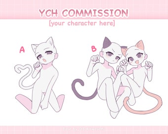 Customizable Character Commission / Kawaii Aesthetic / Custom Art / Premade / DIY / YCH