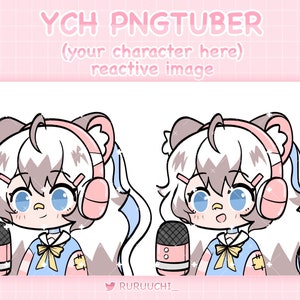 PNGtuber Customizable Character Commission / Kawaii Aesthetic / Custom Art / Premade / DIY / YCH