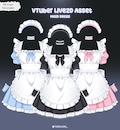 Maid dress Asset [PSD only ready to be rigged] for Vtuber Live2D / PNGTuber Twitch Youtube Prop Outfit product logo