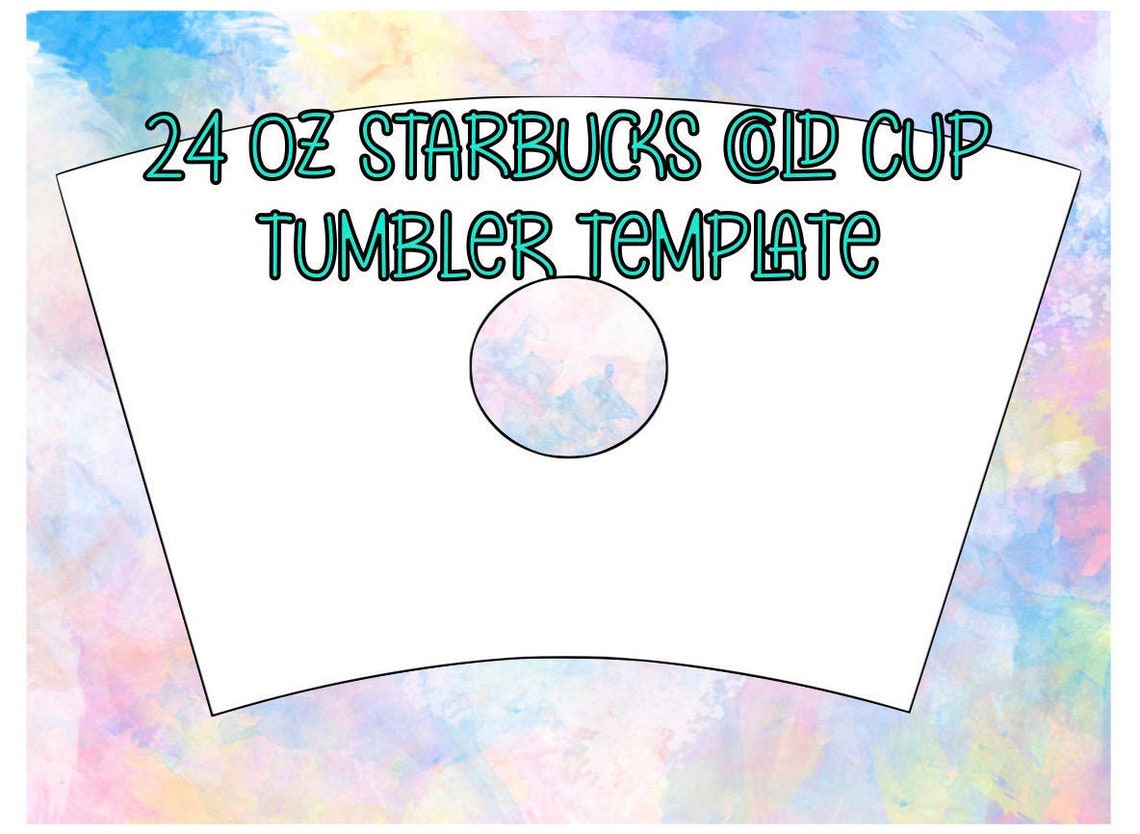 Starbucks 24 Oz Cold Cup Tumbler 24 Oz Tumbler Template Wrap Etsy