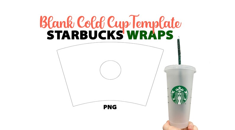 Starbucks 24 Oz Cold Cup Tumbler Template Wrap SVG PNG Etsy