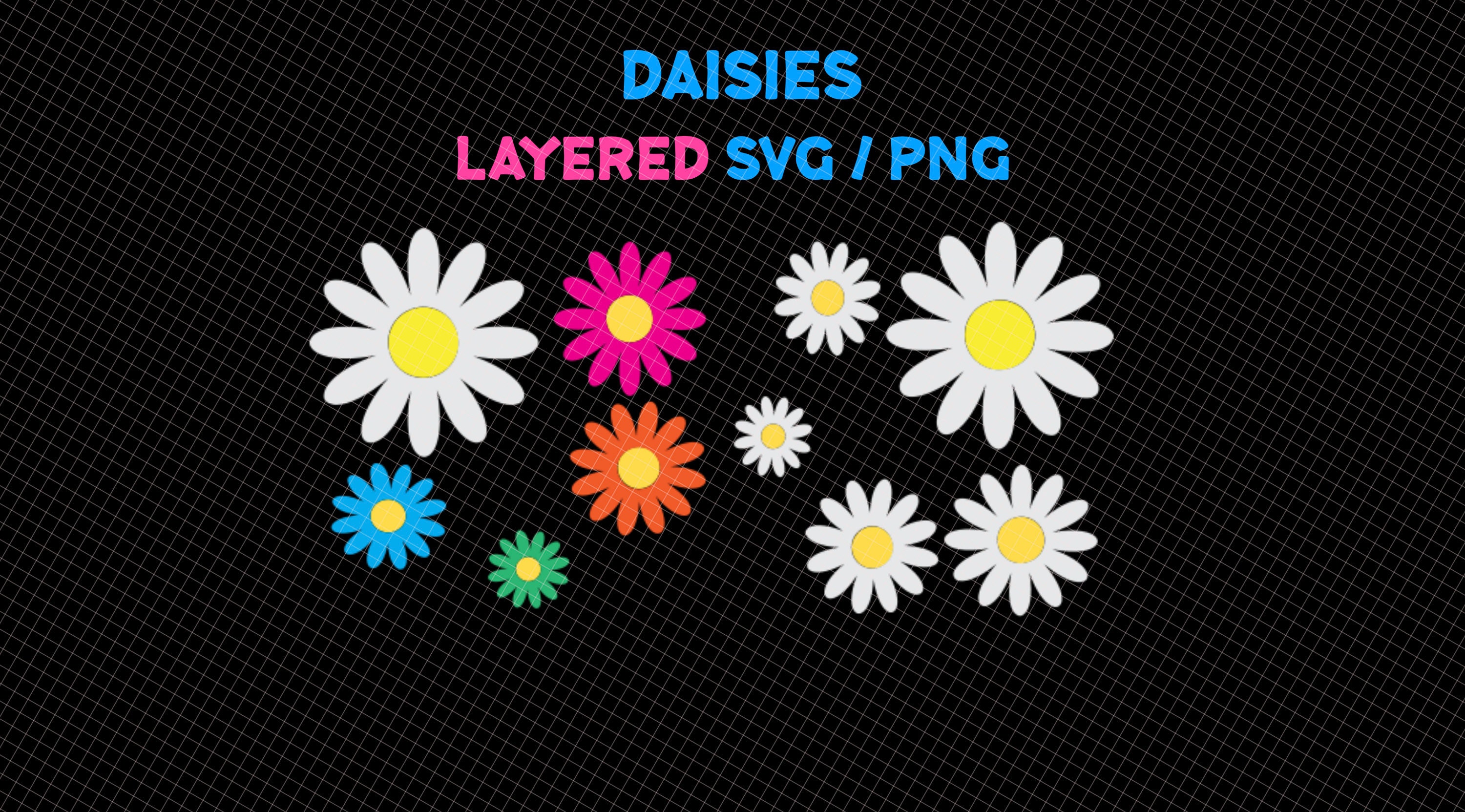 Daisies SVG / Daisy / Daisies / Layered SVG