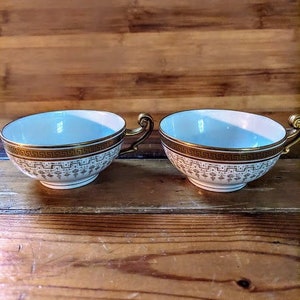 Vintage Bernardaud and Co Limoges FRANCE Pair of Fine Bone China Tea Cups