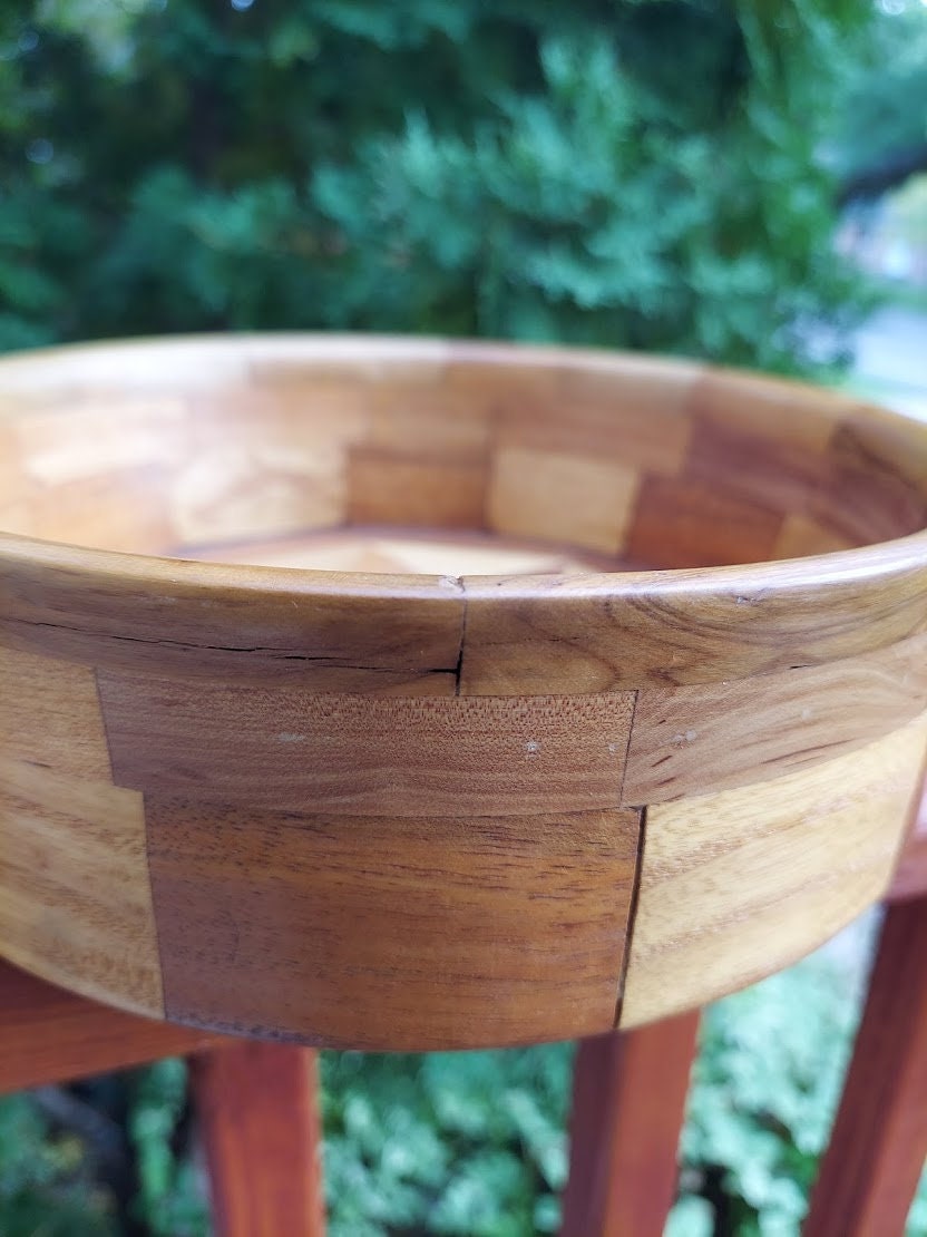 Vintage Rustic Weave Wood Bowl Rustic Bowl Retro Salad Bowl Etsy