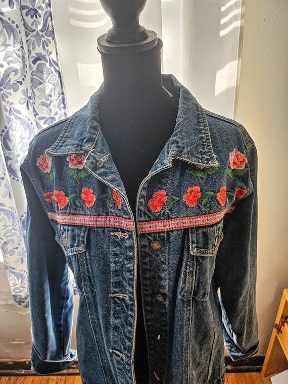 Vintage BILL BLASS Women's Blue Denim Jean Jacket… - image 8