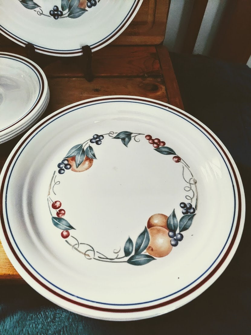 Corelle ABUNDANCE Pattern 16 Piece Set Vintage Corelle Fruit Etsy