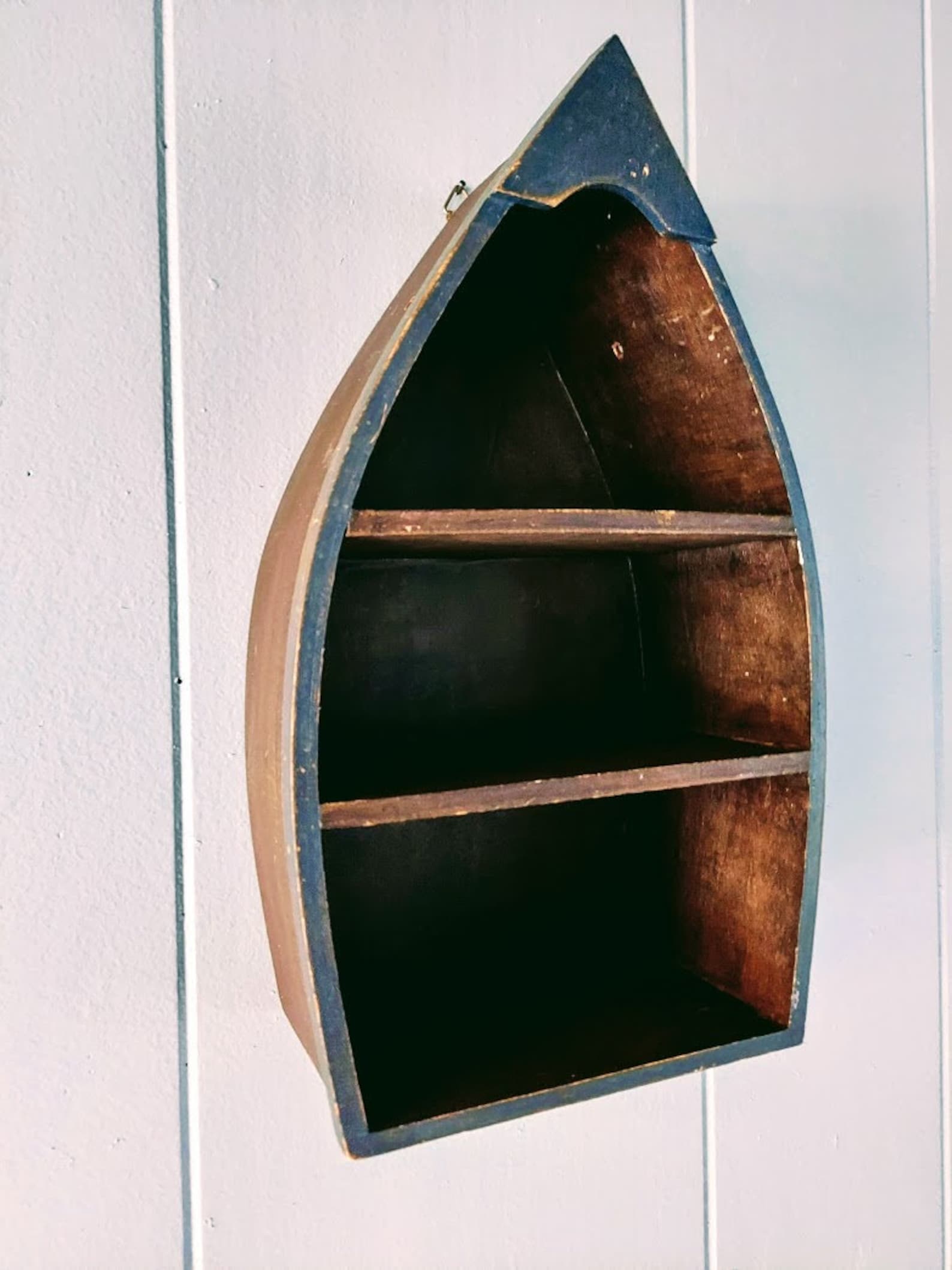 Vintage Rustic Canoe Wood Shelf Cabin Decor Canoe Shelf Etsy