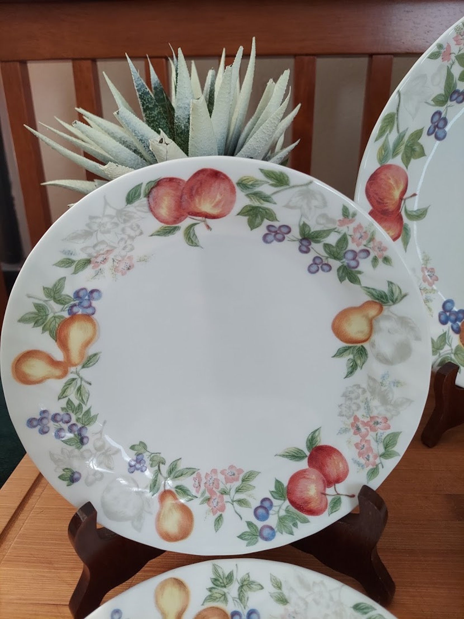 Beautiful Corelle Chutney Pattern Set of Eight Four Dinner Etsy