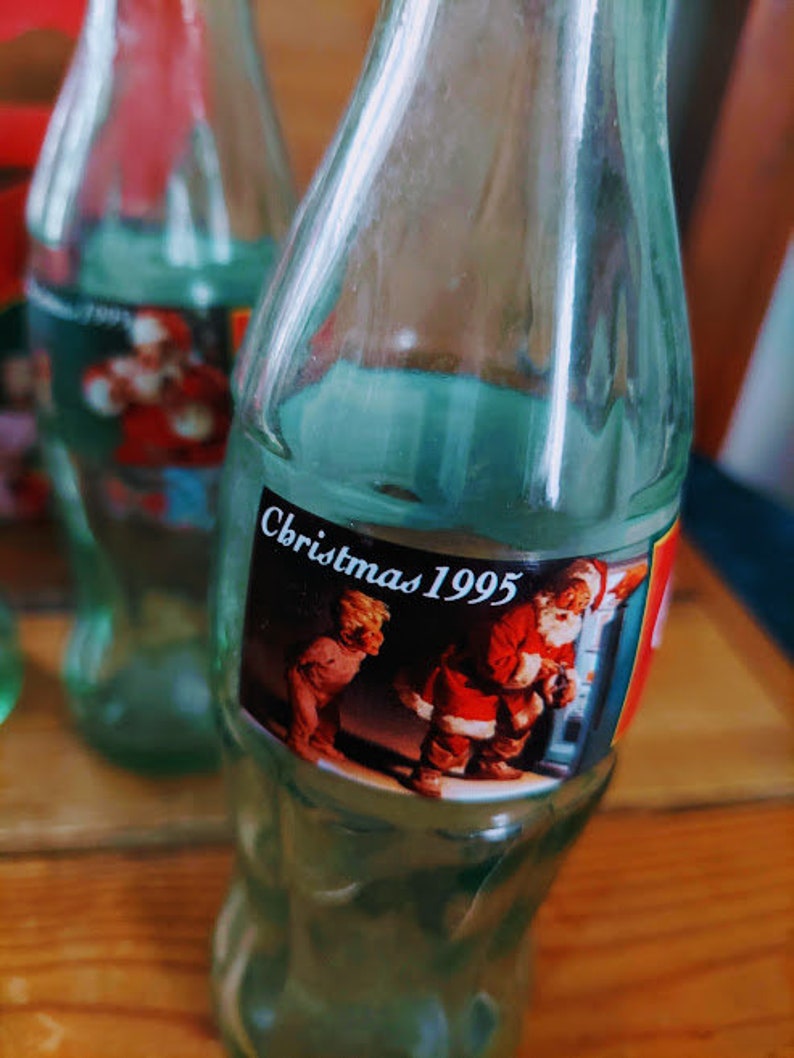 Vintage 1995 Christmas COCA COLA CLASSIC Original Carton and Bottles Six Pack Retro Coca Cola Collectibles image 7