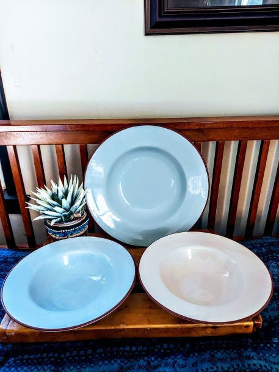 Indoor Outfitters Over and Back Inc. Three Piece Serving Bowls, Vintage