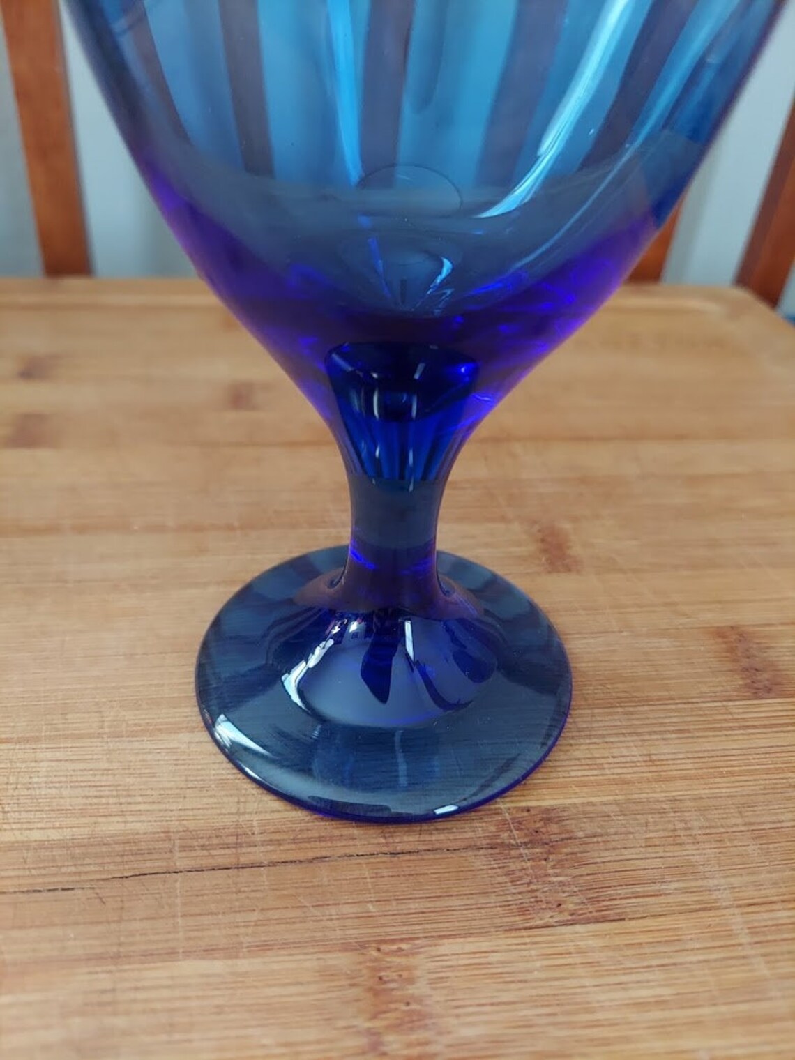 Four Vintage Cobalt Blue Libbey Wine/water Glasses Gold Rim Etsy