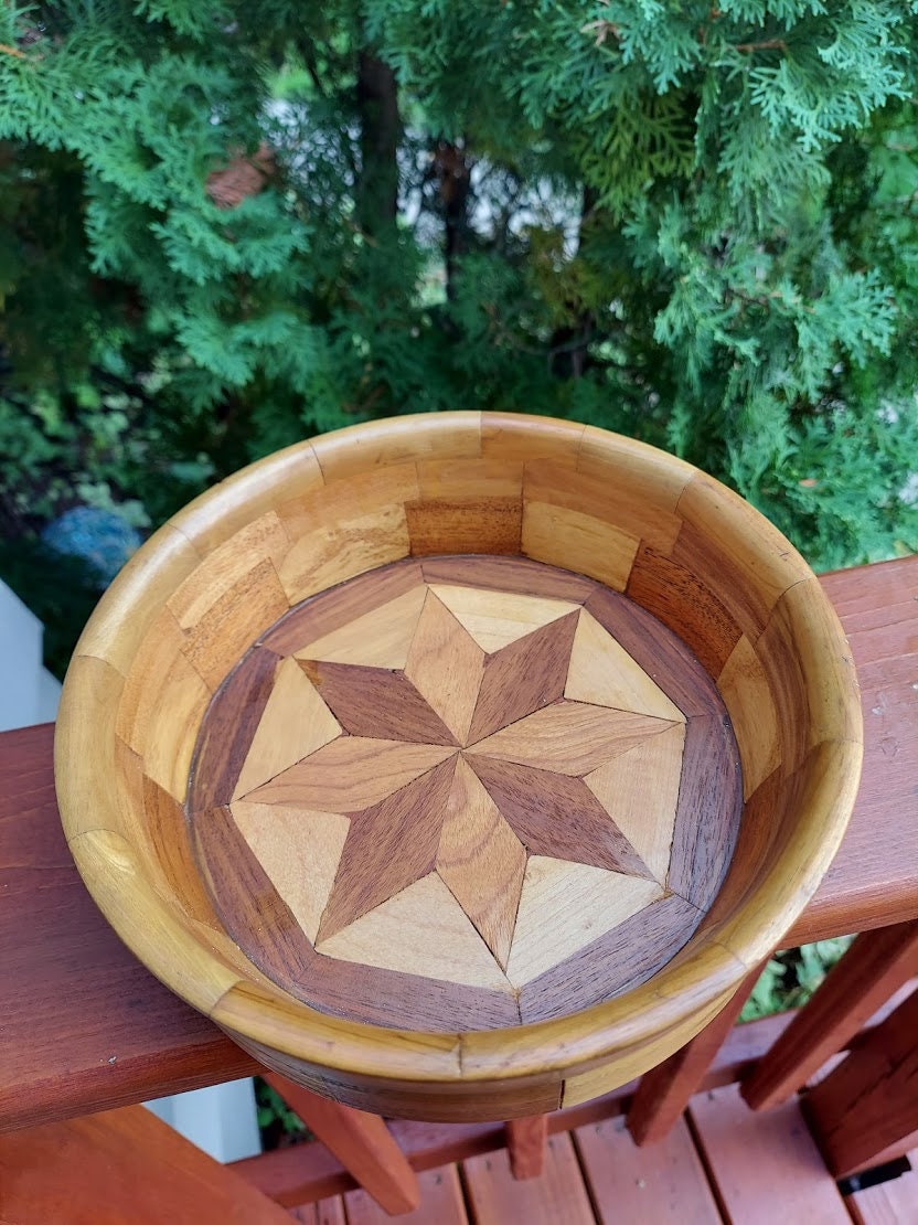 Vintage Rustic Weave Wood Bowl Rustic Bowl Retro Salad Bowl Etsy