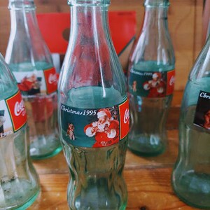 Vintage 1995 Christmas COCA COLA CLASSIC Original Carton and Bottles Six Pack Retro Coca Cola Collectibles image 8