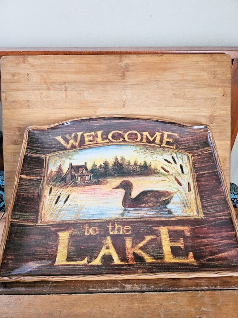 CERTIFIED INTERNATIONAL "Welcome to the Lake" Ceramic Platter