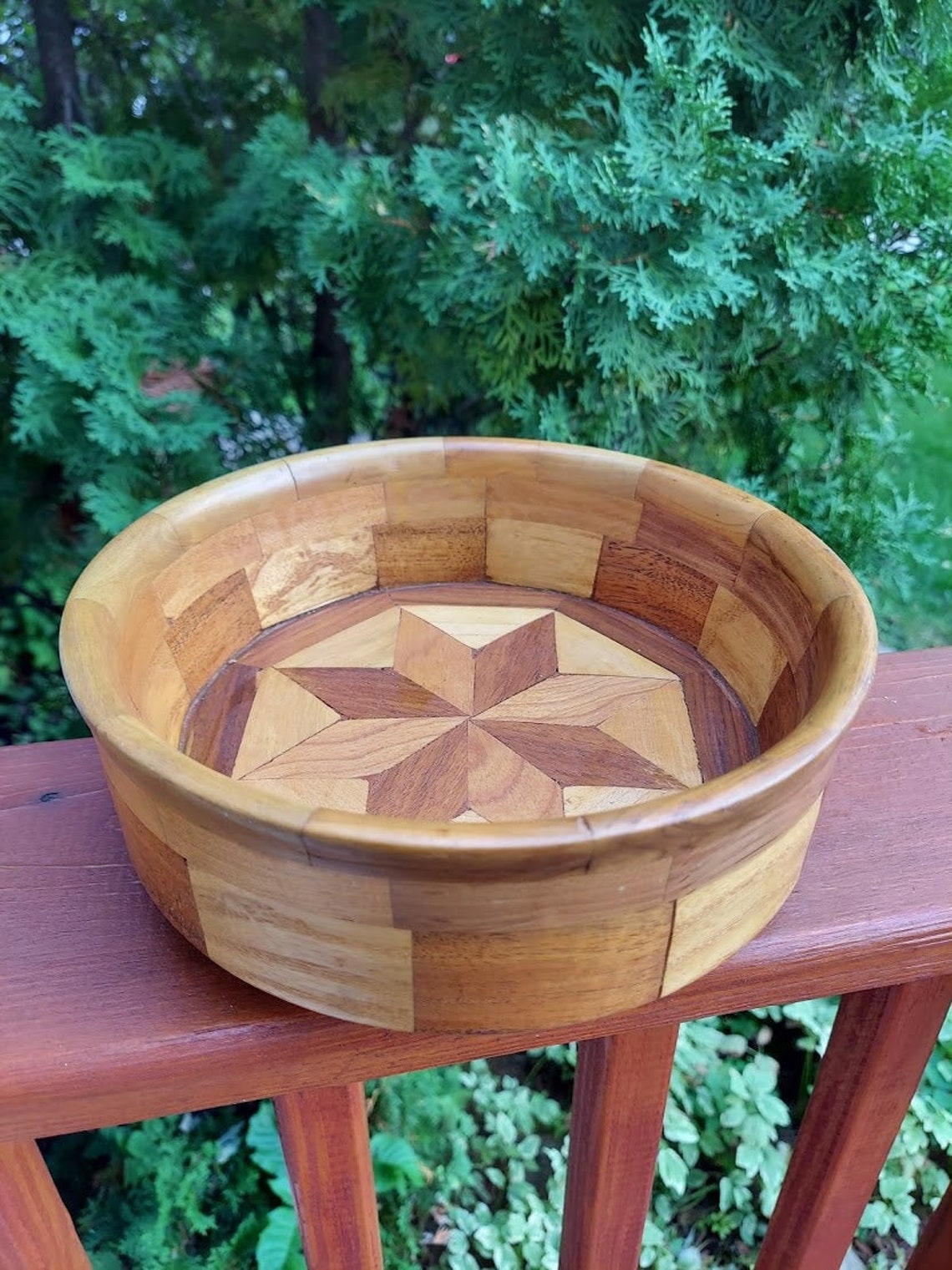 Vintage Rustic Weave Wood Bowl Rustic Bowl Retro Salad Bowl Etsy