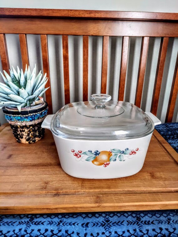 Vintage Corning Ware Abundance Casserole Dish A 3 B 3 Quart With Cover Etsy