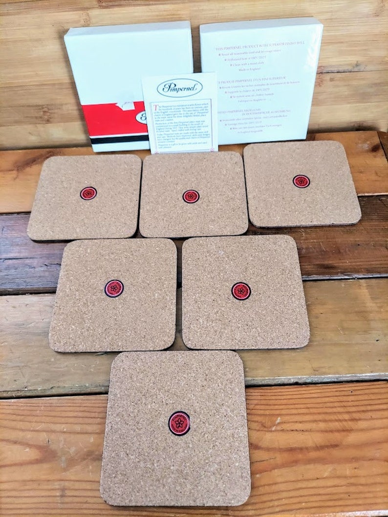 Vintage Six PIMPERNEL Cork Back Coasters New England Scenes Etsy